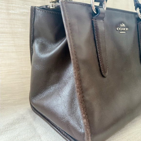Coach Dark Brown Leather Crosby Carryall - Picture 2 of 10